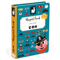 Janod - Boys Crazy Faces Magnetic Book
