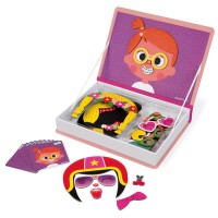Janod - Girls Crazy Faces Magnetic Book